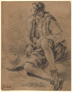 A Young Man Seated on the Ground MET DP836572