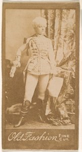 Actress holding paper at side, from the Actresses series (N664) promoting Old Fashion Fine Cut Tobacco MET DPB869718