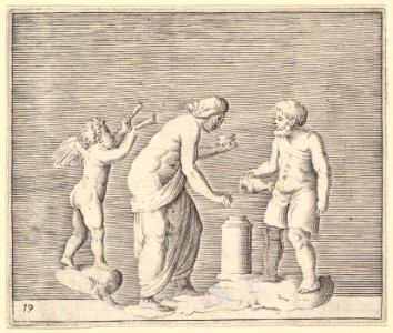 A Woman and Man Sacrificing in the Presence of Cupid MET DP819671