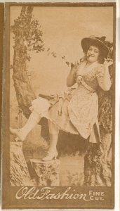 Actress holding ivy vine, from the Actresses series (N664) promoting Old Fashion Fine Cut Tobacco MET DPB869679