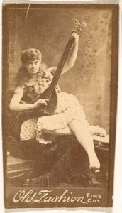 Actress playing mandolin, from the Actresses series (N664) promoting Old Fashion Fine Cut Tobacco MET DPB869669