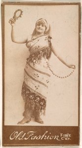 Actress holding hand-mirror aloft, from the Actresses series (N664) promoting Old Fashion Fine Cut Tobacco MET DPB869734