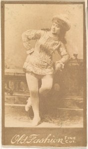 Actress leaning on ballustrade, from the Actresses series (N664) promoting Old Fashion Fine Cut Tobacco MET DPB869712