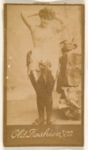 Actress posing with hands behind head, from the Actresses series (N664) promoting Old Fashion Fine Cut Tobacco MET DPB869644