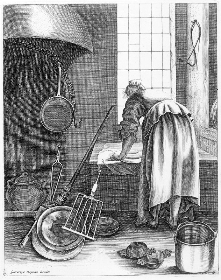 A Woman Cleaning, Plate 5 from Five Feminine Occupations MET MM43416