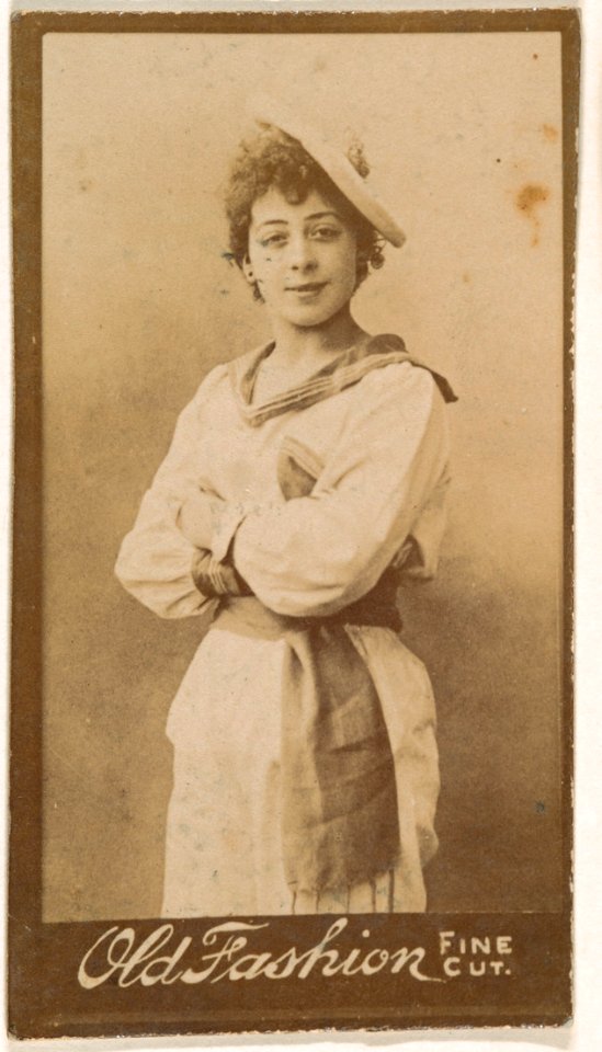 Actress dressed in sailor-inspired costume, from the Actresses series (N664) promoting Old Fashion Fine Cut Tobacco MET DPB869572
