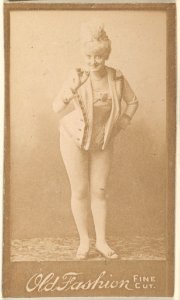 Actress leaning toward camera, from the Actresses series (N664) promoting Old Fashion Fine Cut Tobacco MET DPB869786