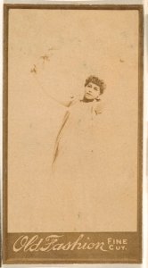 Actress holding arm aloft, from the Actresses series (N664) promoting Old Fashion Fine Cut Tobacco MET DPB869707
