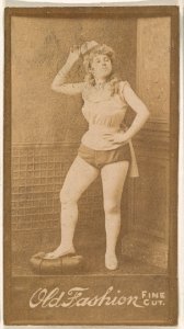 Actress posing with arm above head, from the Actresses series (N664) promoting Old Fashion Fine Cut Tobacco MET DPB869722