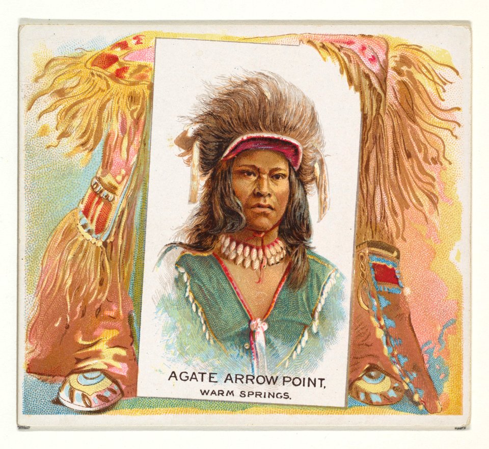 Agate Arrow Point, Warm Springs, from the American Indian Chiefs series (N36) for Allen & Ginter Cigarettes MET DP838923