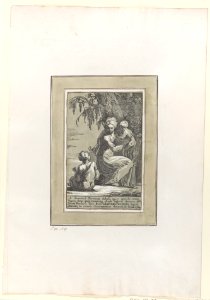 A Woman Standing at the Foot of a Tree Holding an Infant, with a Seated Boy Met DP886523