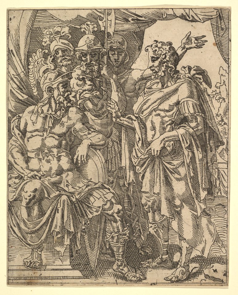Achior Pleading with Holofernes for the Israelites, from The Story of Judith and Holofernes MET DP822113