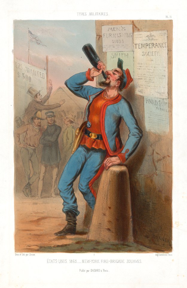 États-Unis 1865 - New York Fire Brigade - Zouaves MET DP876986