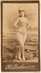 Actress in studio seaside scene, from the Actresses series (N664) promoting Old Fashion Fine Cut Tobacco MET DPB869713