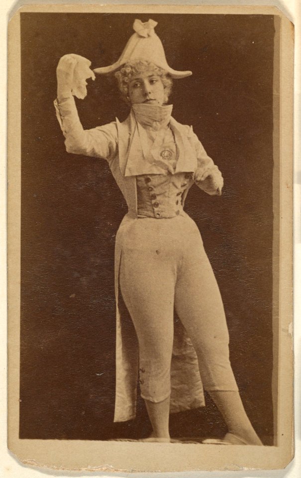 Actress in military costume, from the Actresses series (N668) MET DPB869885