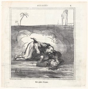 A pair of friends, from 'News of the day,' published in Le Charivari, January 21, 1867 MET DP877619