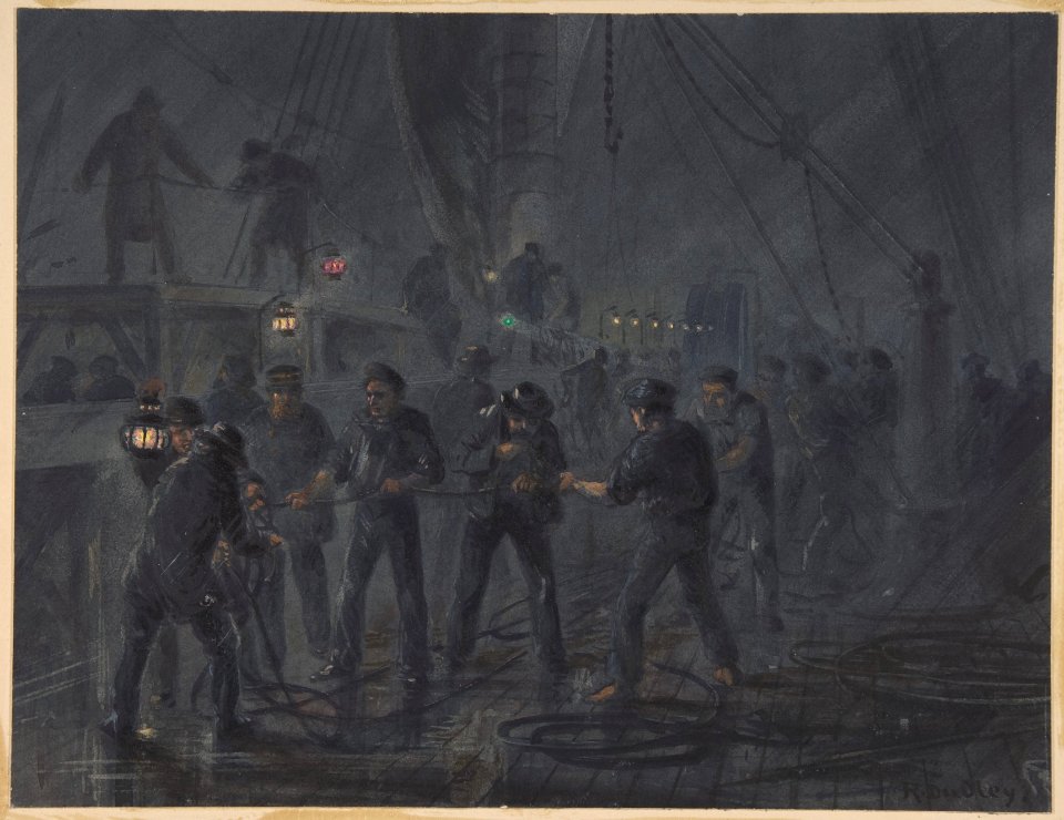 A Night Scene. The Cable Entangled and Nearly Broken, July 18th, 1866 MET DP801237
