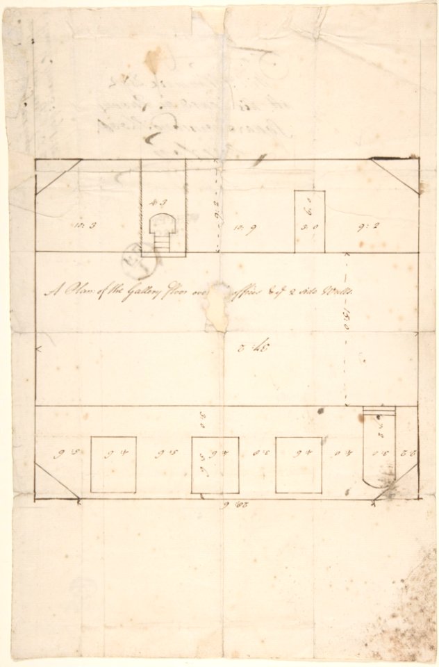 A Plan of the Gallery Floor over Offices, and Two Side Walls, Queens Square, Camden, London MET DP806363