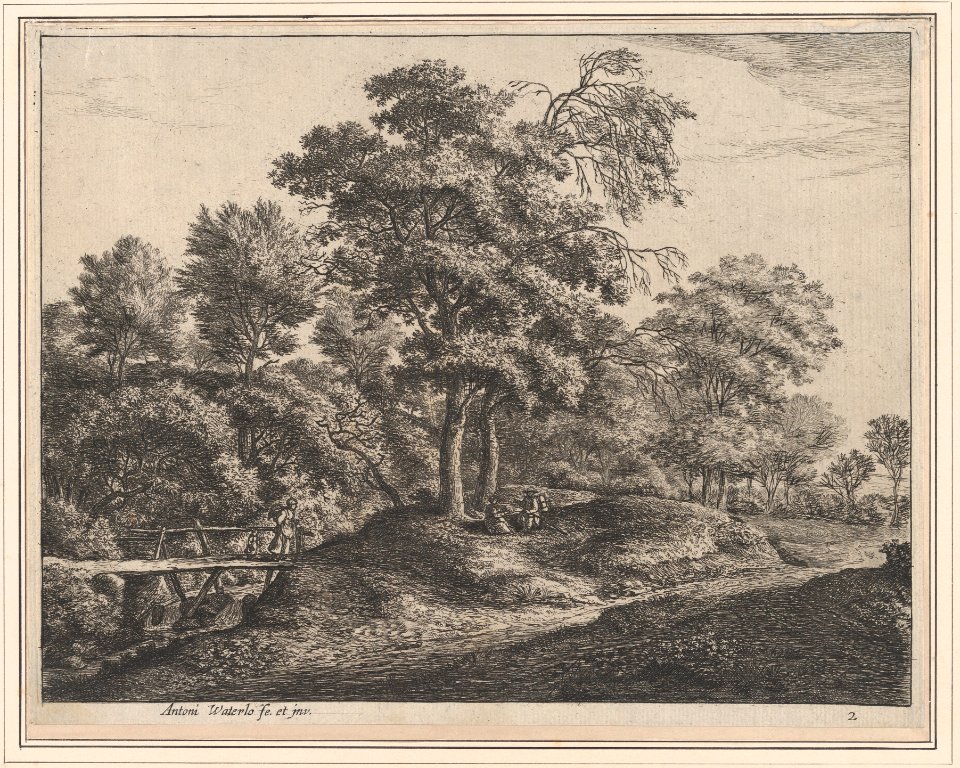 A Peasant Woman and Daughter on a Small Wooden Bridge MET DP876271