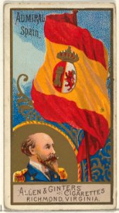 Admiral, Spain, from the Naval Flags series (N17) for Allen & Ginter Cigarettes Brands MET DP834937