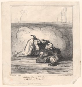 A pair of friends, from 'News of the day,' published in Le Charivari, January 21, 1867 MET DP877614