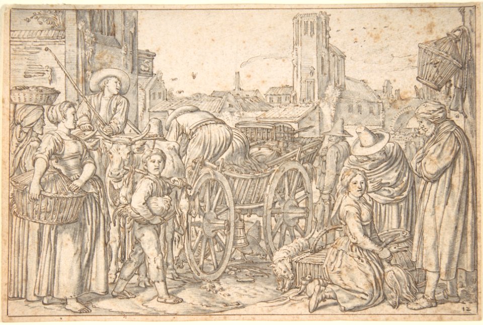 A Poultry Market in a Dutch Town MET DP800177