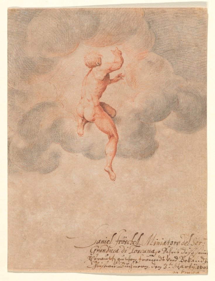 A Nude Male Seen from the Back in Clouds (after Michelangelo Buonarroti) MET DP860175
