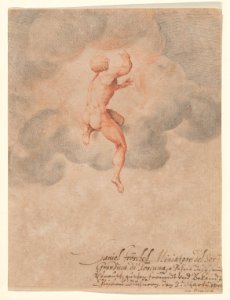 A Nude Male Seen from the Back in Clouds (after Michelangelo Buonarroti) MET DP860175