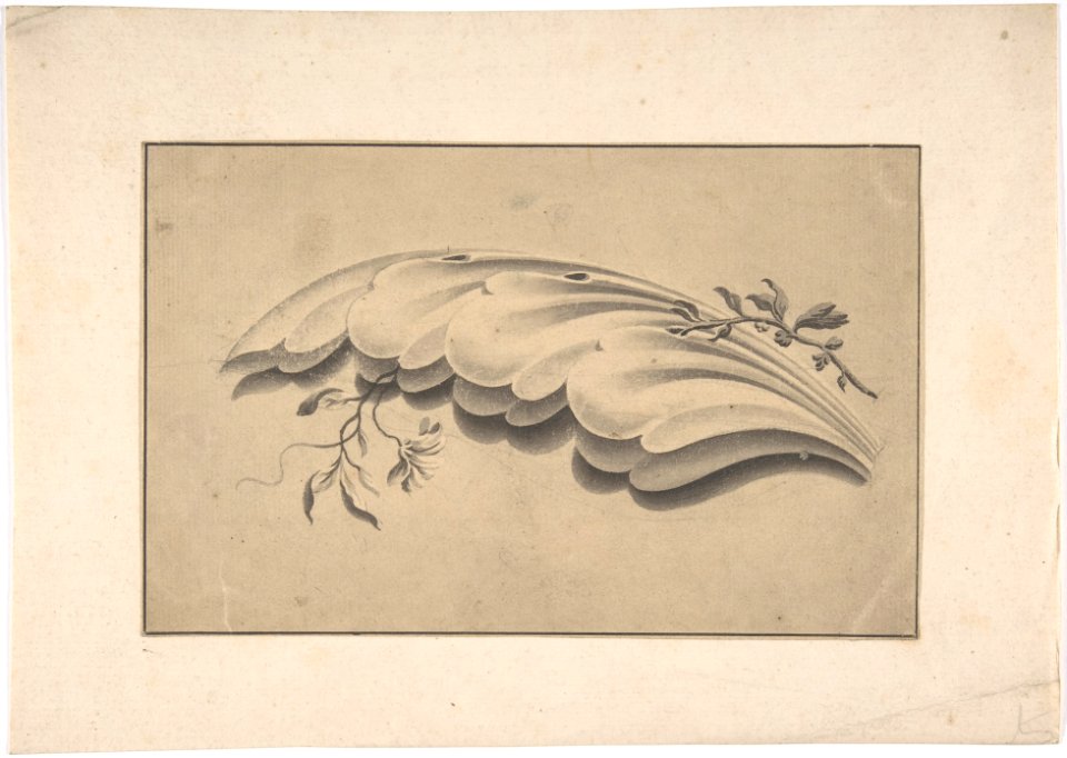 Acanthus Leaf and Flowering Vine Ornament MET DP806341