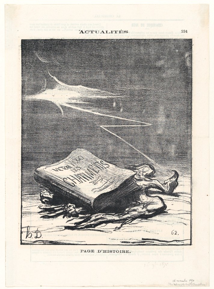 A page from history, from 'News of the day,' published in Le Charivari, November 16, 1870 MET DP877809