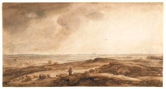 A Panoramic Landscape with a Herdsman and His Flock MET DP122679