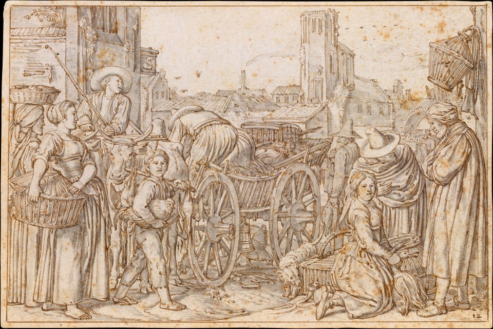 A Poultry Market in a Dutch Town MET DT5385