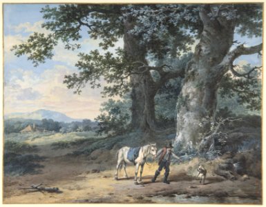 A Peasant Leading his Horse on the Outskirts of a Wood MET DP800094