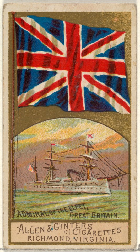 Admiral of the Fleet, Great Britain, from the Naval Flags series (N17) for Allen & Ginter Cigarettes Brands MET DP834918