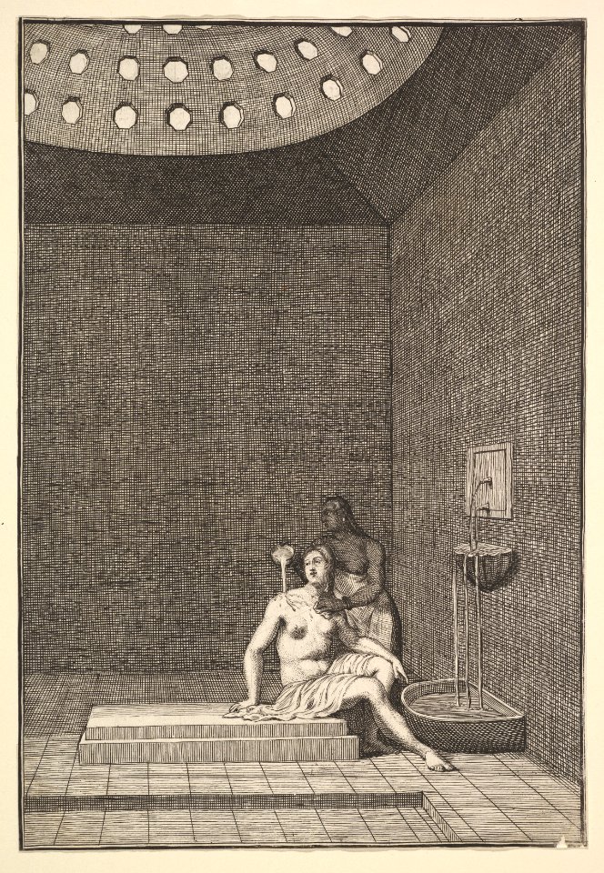 A Turkish Bath (Aubry de La Motraye's "Travels throughout Europe, Asia and into Part of Africa...," London, 1724, vol. I, pl. 10) MET DP824517