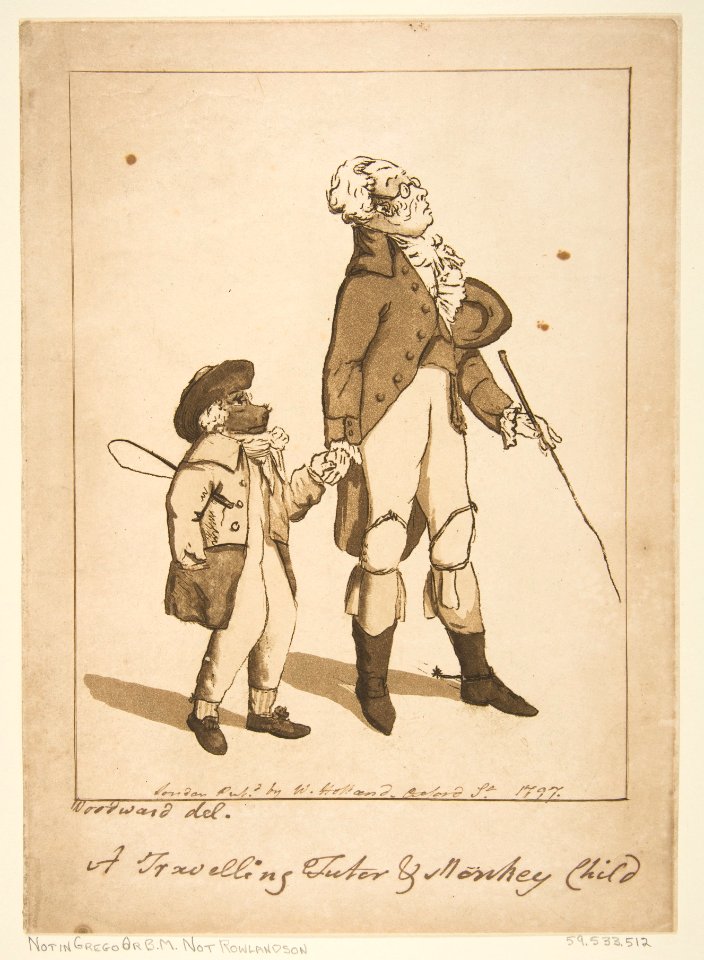 A Travelling Tutor and Monkey Child MET DP818374