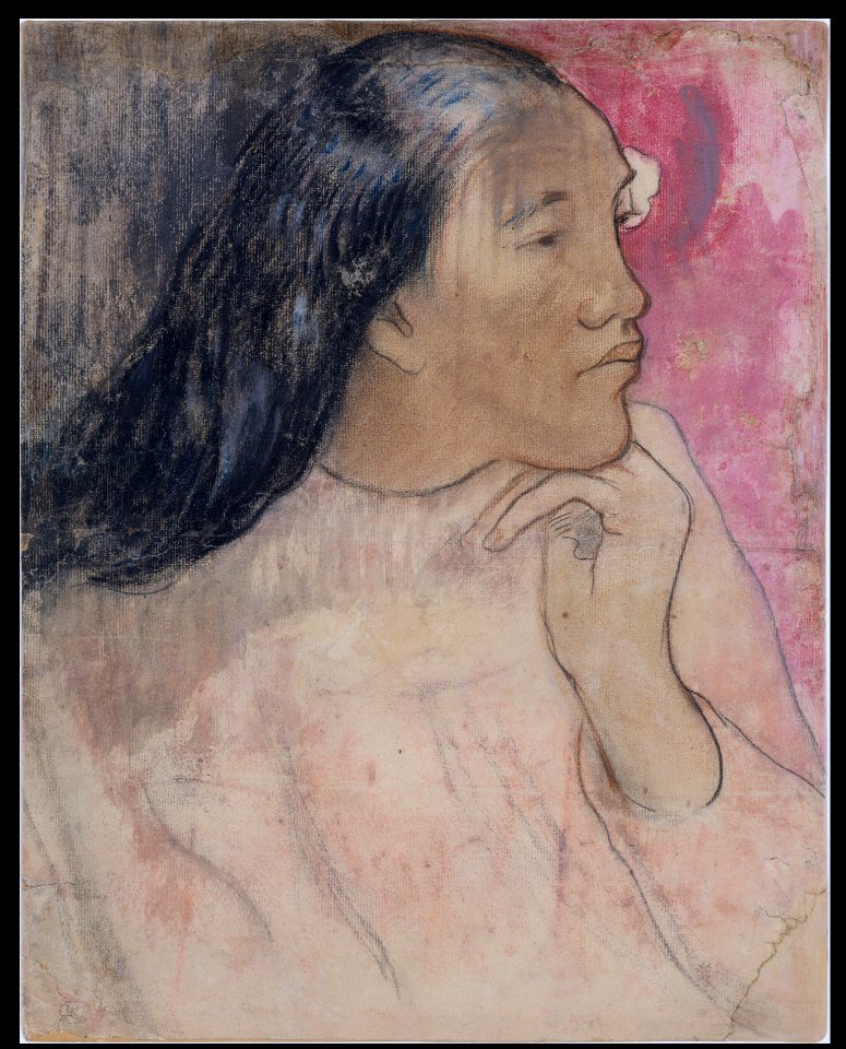 A Tahitian Woman with a Flower in Her Hair MET DT239081