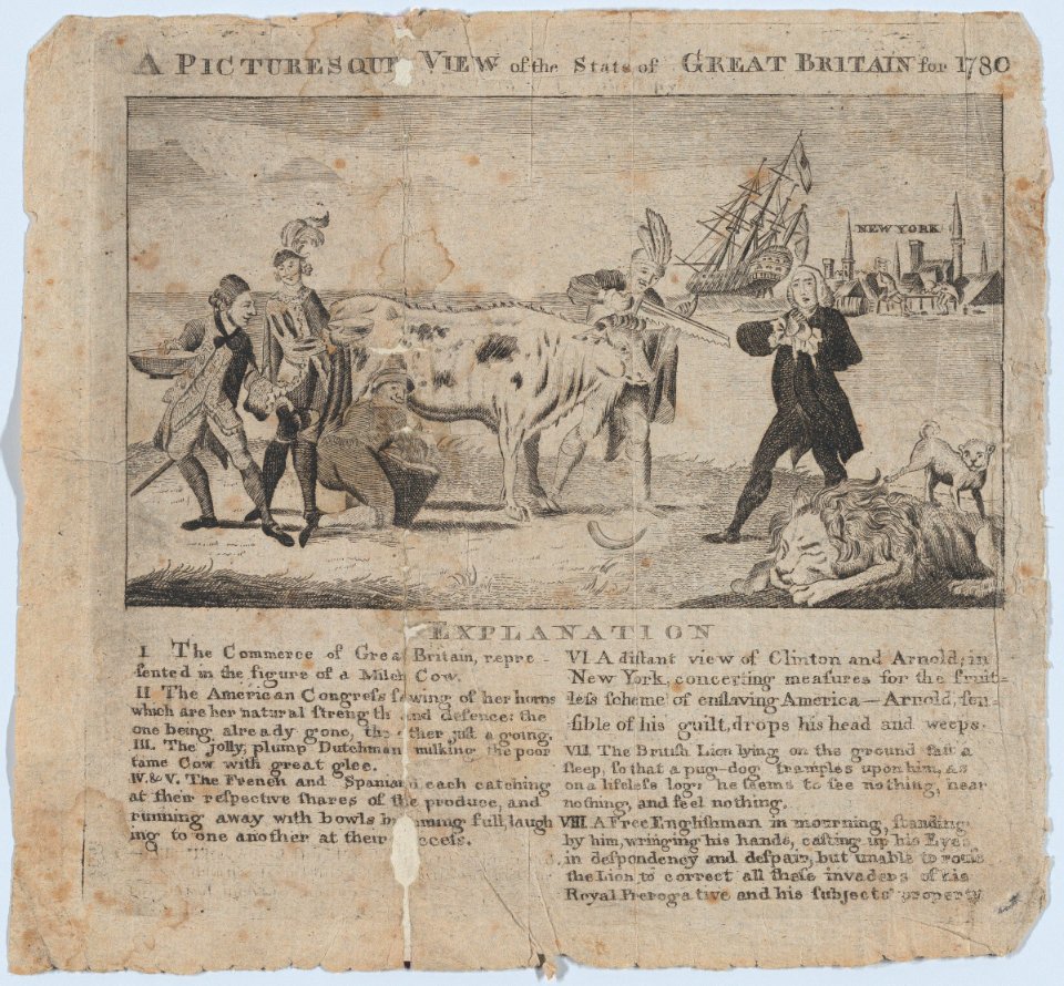 A Picturesque View of the State of Great Britain for 1780 MET DP876931