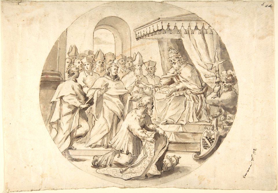 A Pope Recieving a Saint MET DP804115