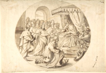 A Pope Recieving a Saint MET DP804115