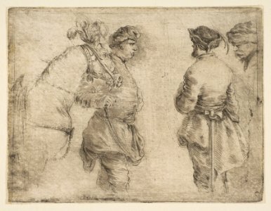 A Pole Leading a Horse by the Bridle and Speaking with Two Other Men MET DP817440