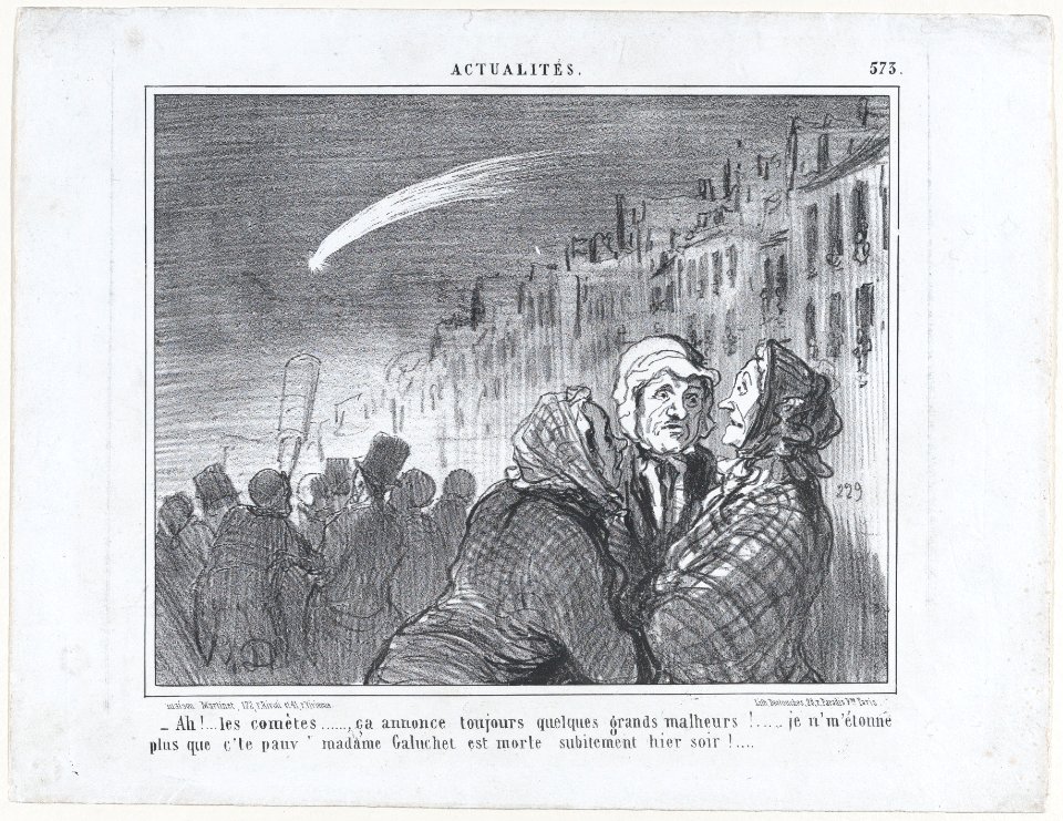 Ah!... les comètes..., ça annonce toujours quelques grands malheurs!..., from Actualités, published in Le Charivari, October 30, 1858 MET DP876736