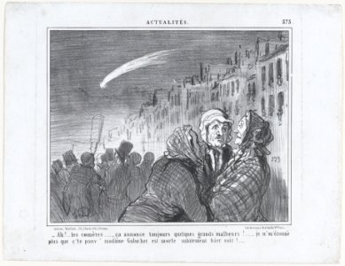 Ah!... les comètes..., ça annonce toujours quelques grands malheurs!..., from Actualités, published in Le Charivari, October 30, 1858 MET DP876736