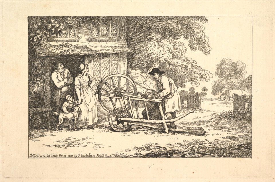 A Travelling Knife-grinder at a Cottage Door MET DP823458