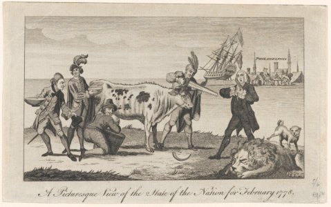 A Picturesque View of the State of the Nation for February 1778 MET DP876998