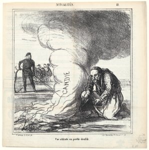 A treacherous attitude, from 'News of the day,' published in Le Charivari, October 4, 1867 MET DP877655