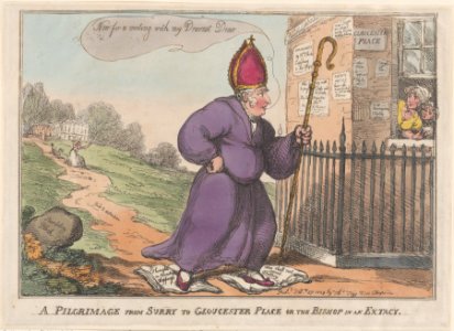 A Pilgrimage from Surry to Gloucester Place or the Bishop is an Extacty - MET DP880609