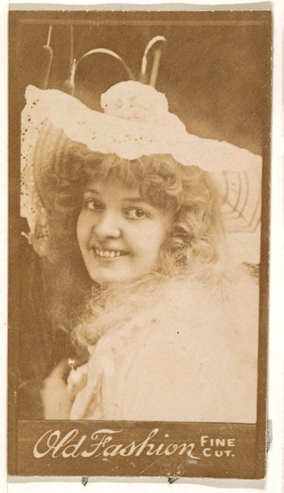 Actress wearing wide-brimmed hat, from the Actresses series (N664) promoting Old Fashion Fine Cut Tobacco MET DPB869557