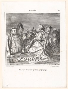 A political-geographical anatomy lesson, from 'News of the day,' published in Le Charivari, August 16-17, 1866 MET DP877519