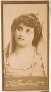 Actress with shawl draped over hair, from the Actresses series (N664) promoting Old Fashion Fine Cut Tobacco MET DPB869754